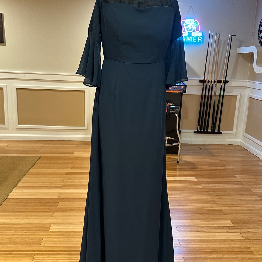 Bill Levkoff Dark Blue Long Sleeve Dress